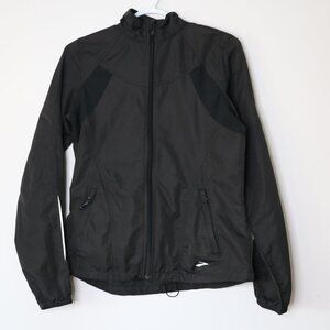 Brooks Black Size Small Full Zip Windbreaker Jacket Shelter Technology Active